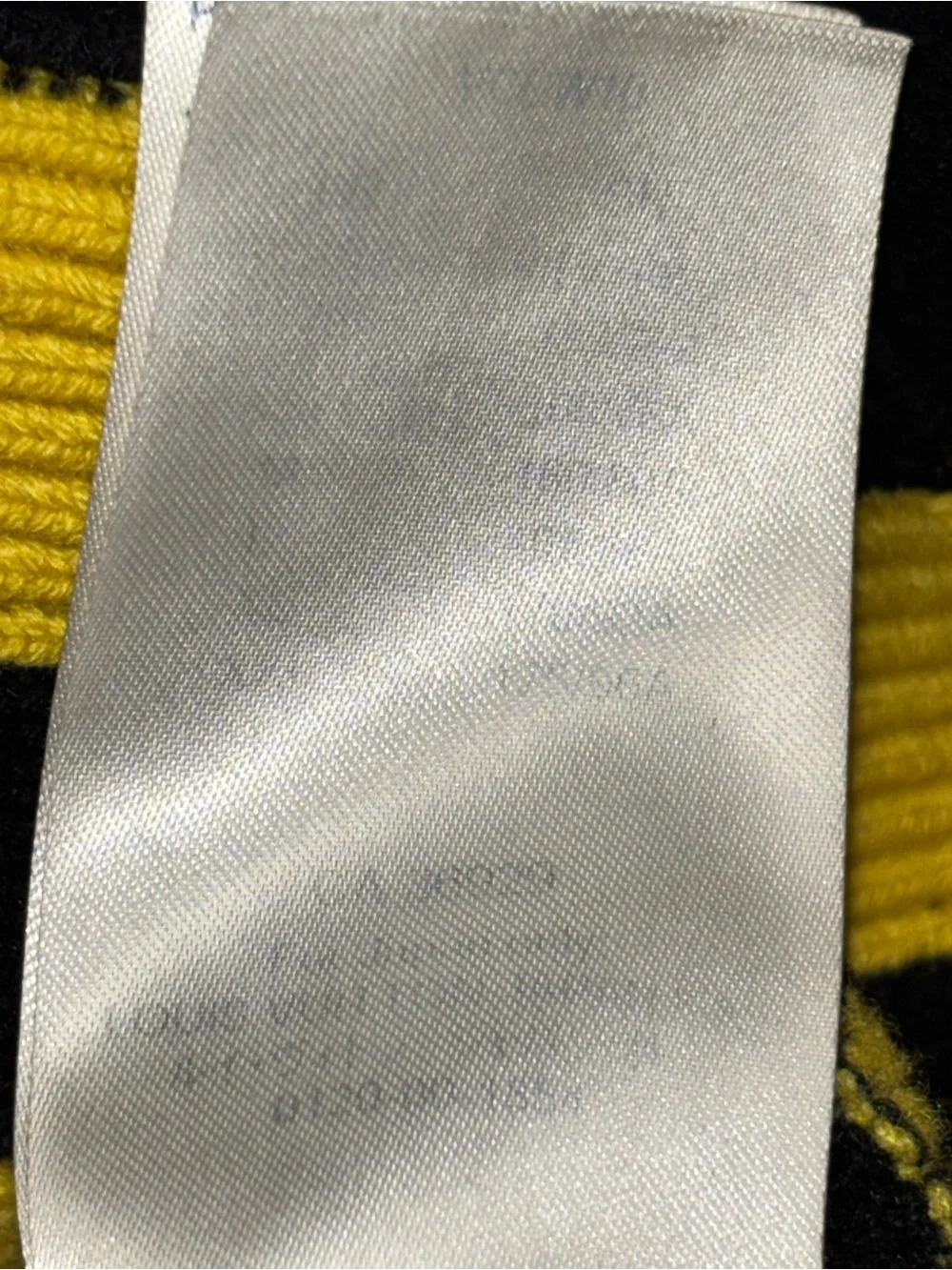 Louis Vuitton Black and Yellow Checker Knit Crew Sweater